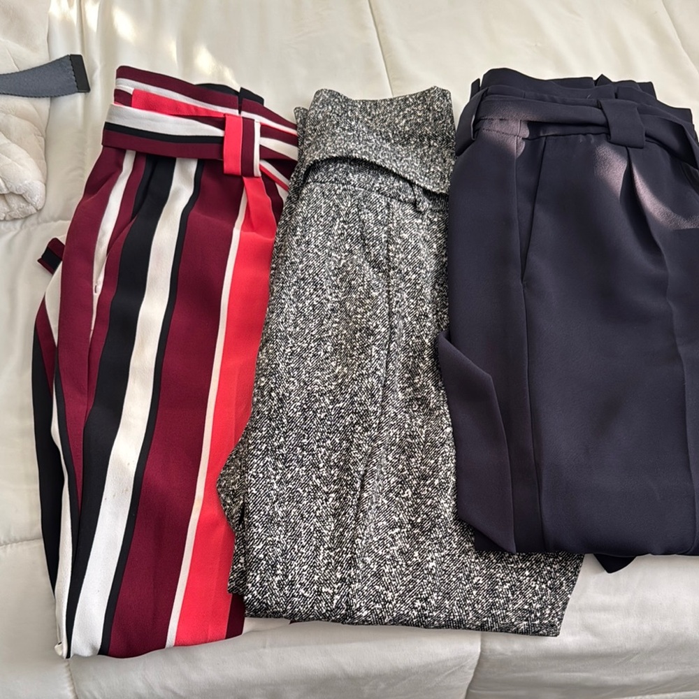 Bundle Women's Pants Set - Red, Gray, and Black